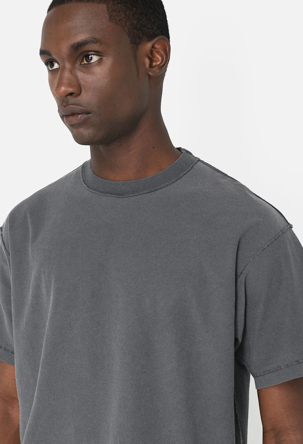 Reversed Cropped Tee / Washed Black sold by John Elliott product image thumbnail 4