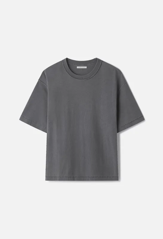 Reversed Cropped Tee / Washed Black sold by John Elliott