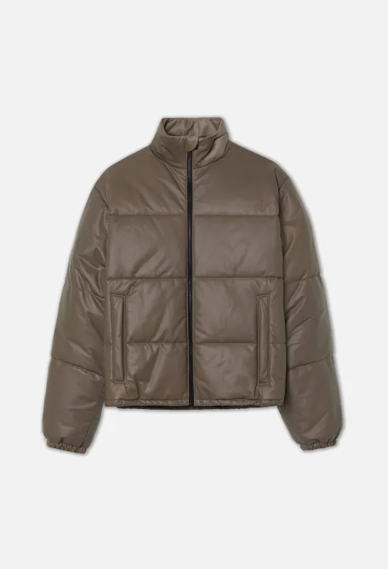 Leather Pico Puffer / Taupe sold by John Elliott