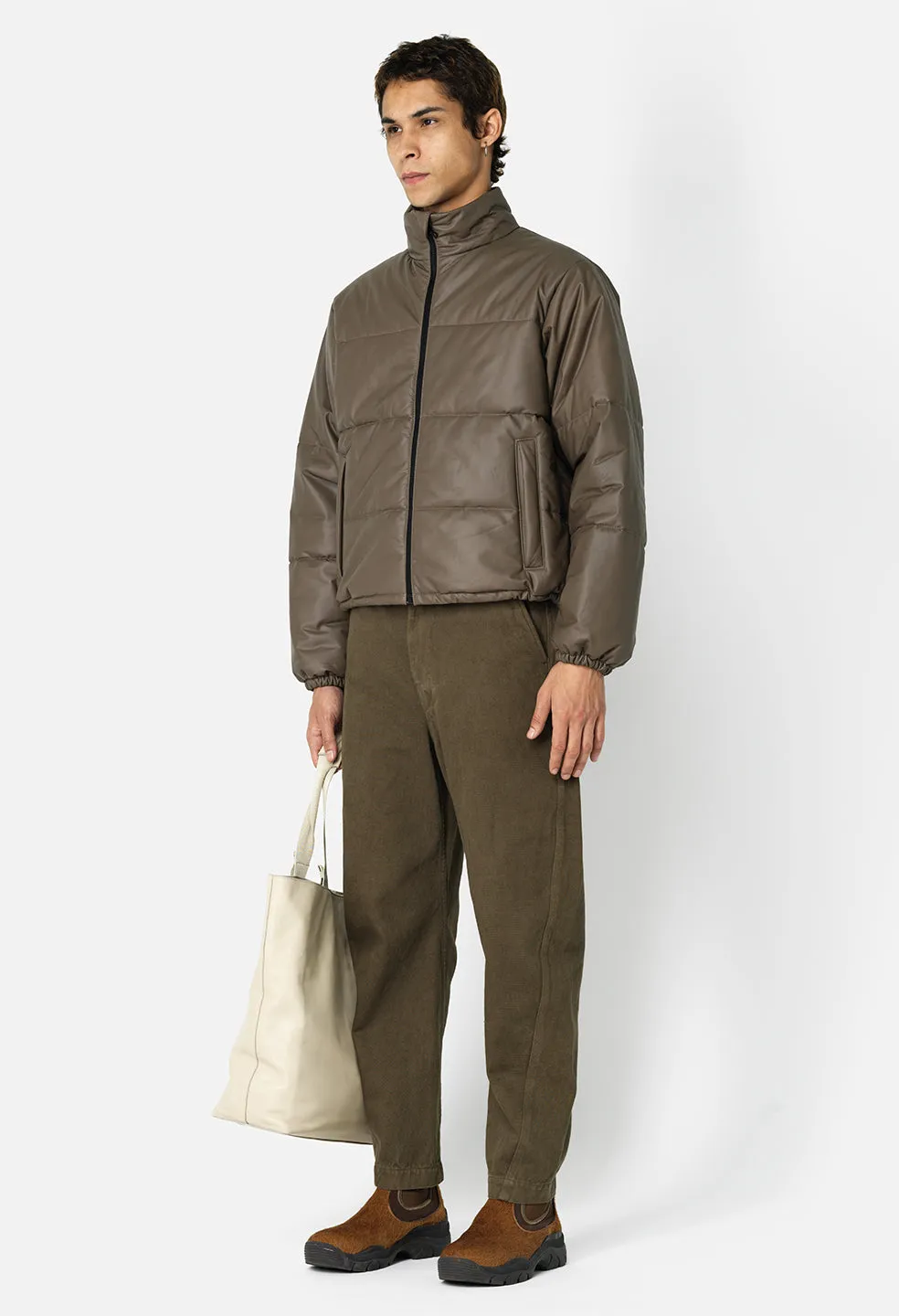 Leather Pico Puffer / Taupe sold by John Elliott product image thumbnail 4