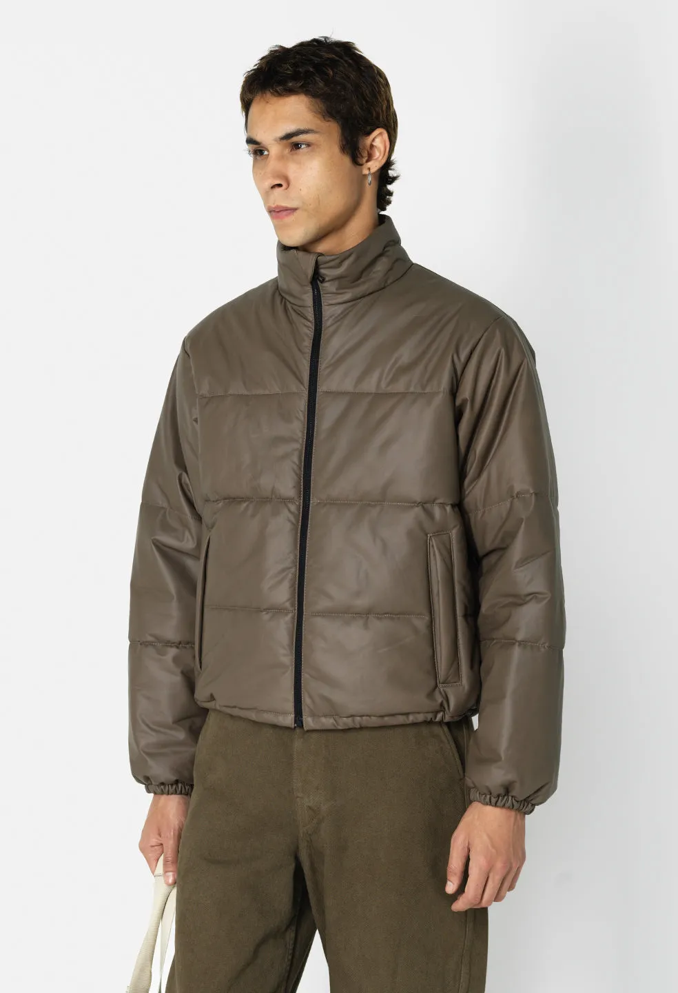 Leather Pico Puffer / Taupe sold by John Elliott product image thumbnail 2