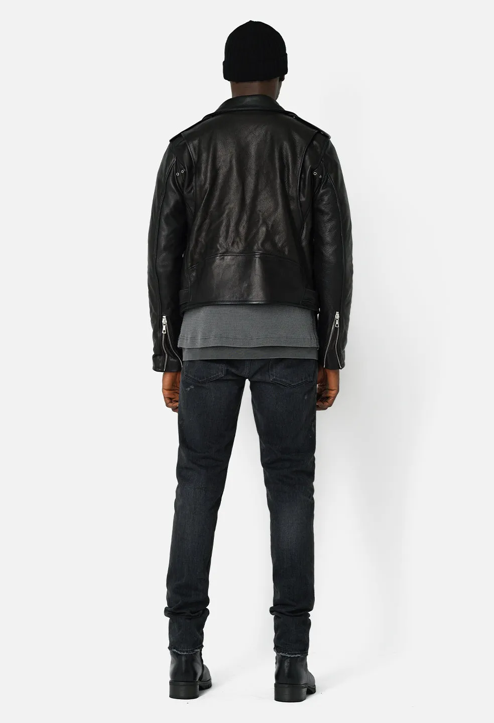 Leather Moto Jacket / Black sold by John Elliott product image thumbnail 5