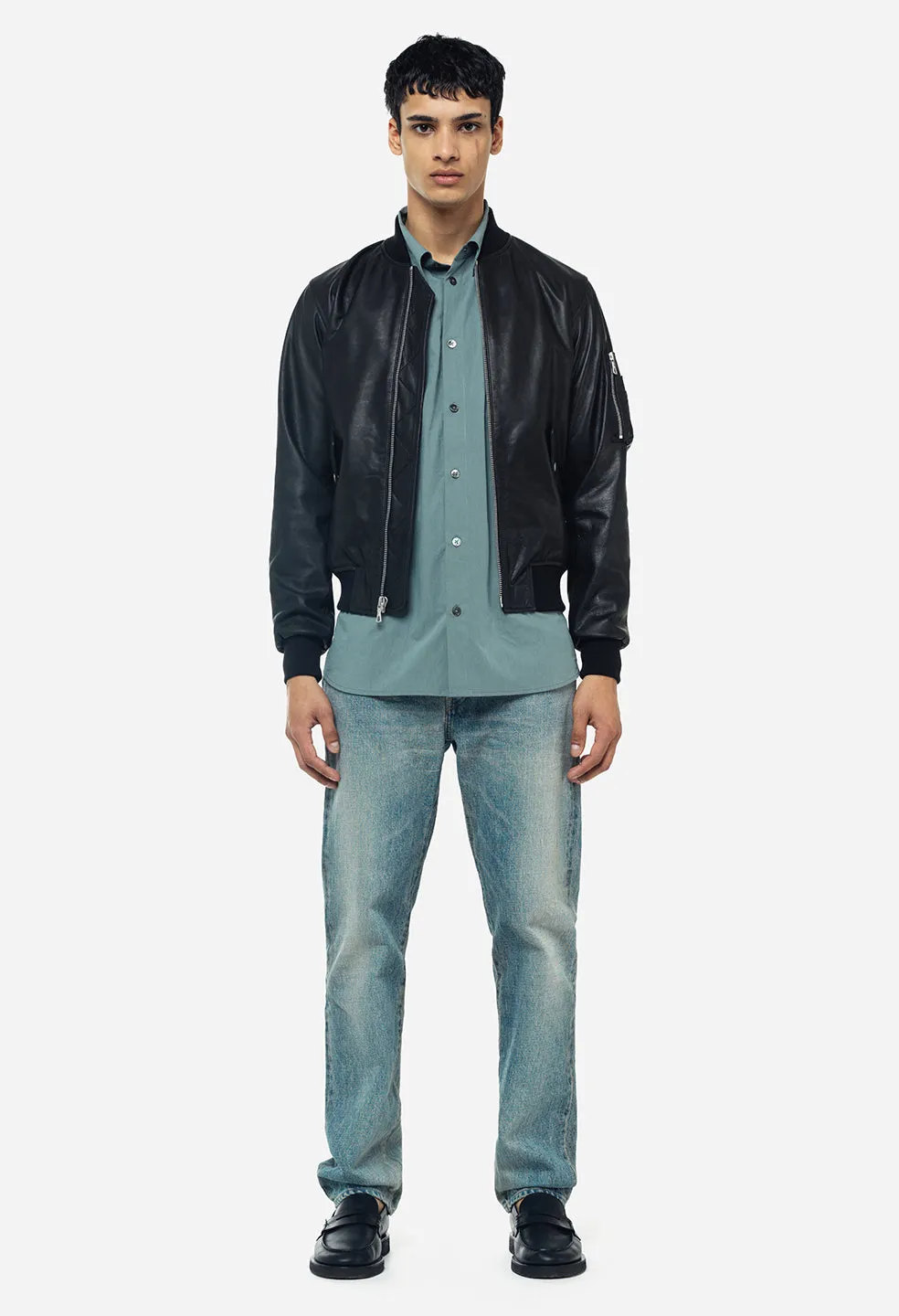 Leather Bogota Bomber / Black sold by John Elliott product image thumbnail 3