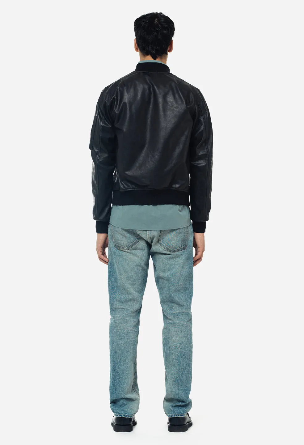 Leather Bogota Bomber / Black sold by John Elliott product image thumbnail 5