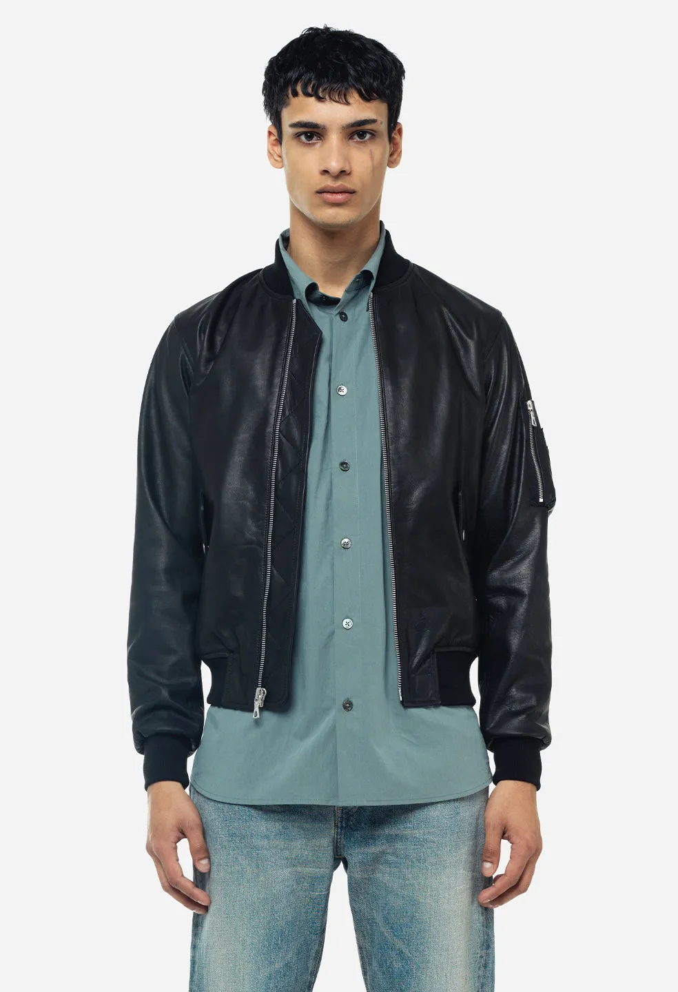 Leather Bogota Bomber / Black sold by John Elliott product image thumbnail 2