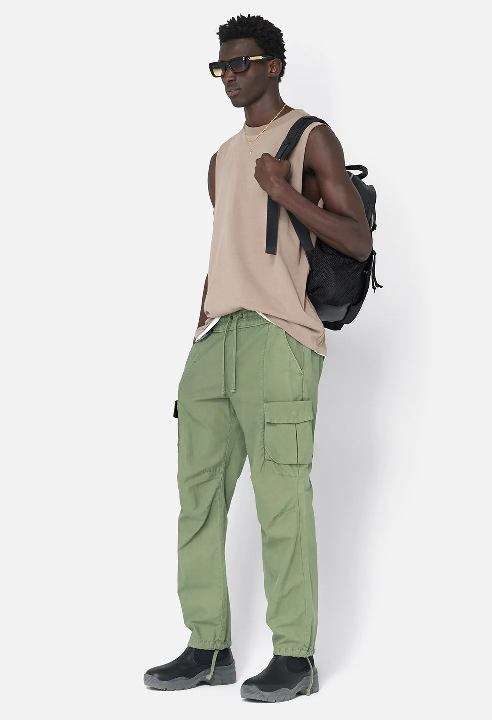 Back Sateen Cargo Pants / Olive sold by John Elliott product image thumbnail 4