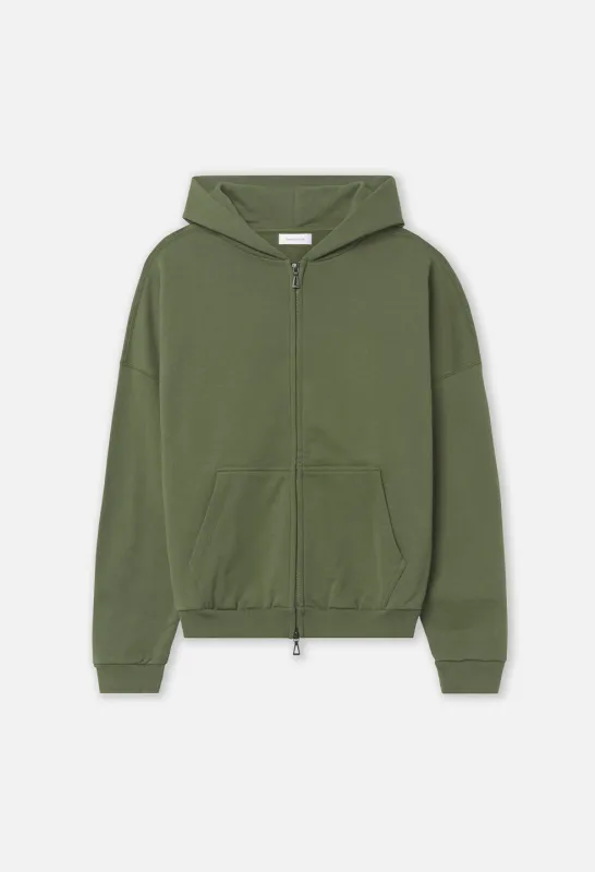 Frances Full Zip / Army sold by John Elliott