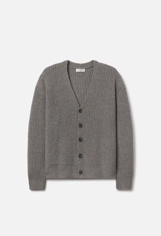 Cashmere Blend Cardigan / Charcoal made by John Elliott
