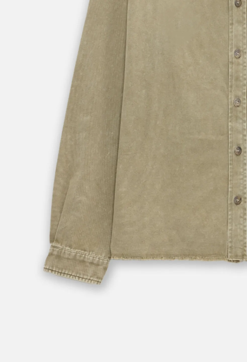 Solid Hemi Oversized Shirt / Washed Khaki sold by John Elliott product image thumbnail 3