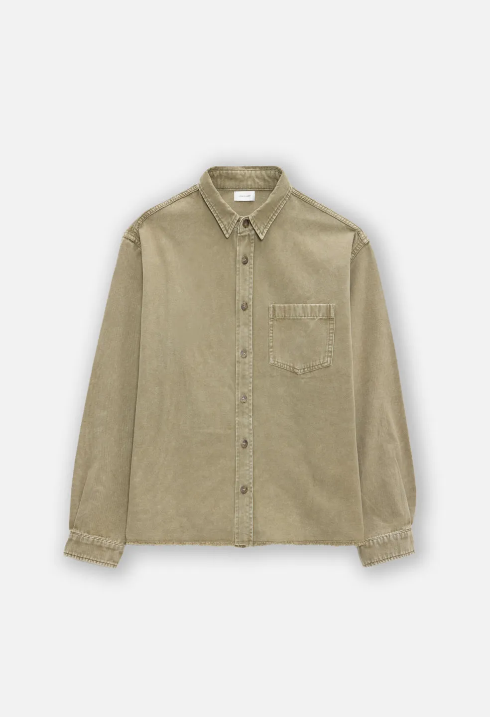 Solid Hemi Oversized Shirt / Washed Khaki sold by John Elliott