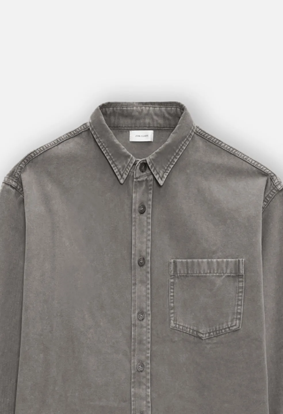 Solid Hemi Oversized Shirt / Washed Black sold by John Elliott product image thumbnail 2