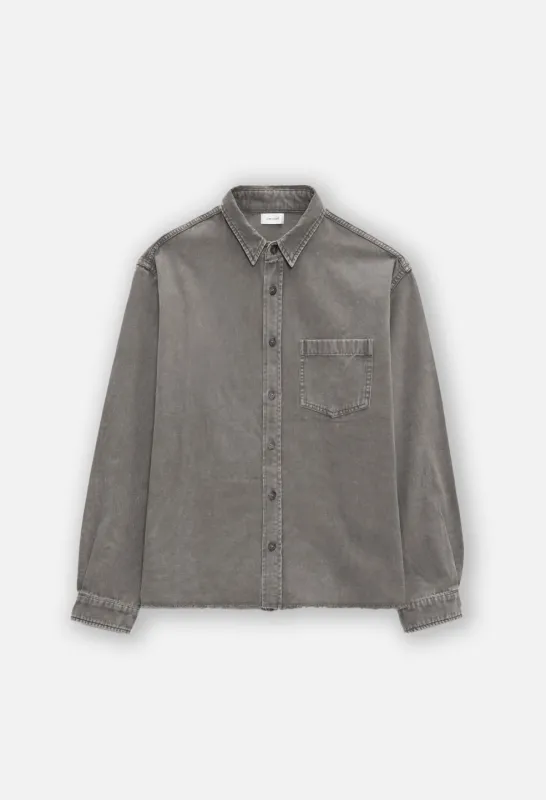 Solid Hemi Oversized Shirt / Washed Black made by John Elliott