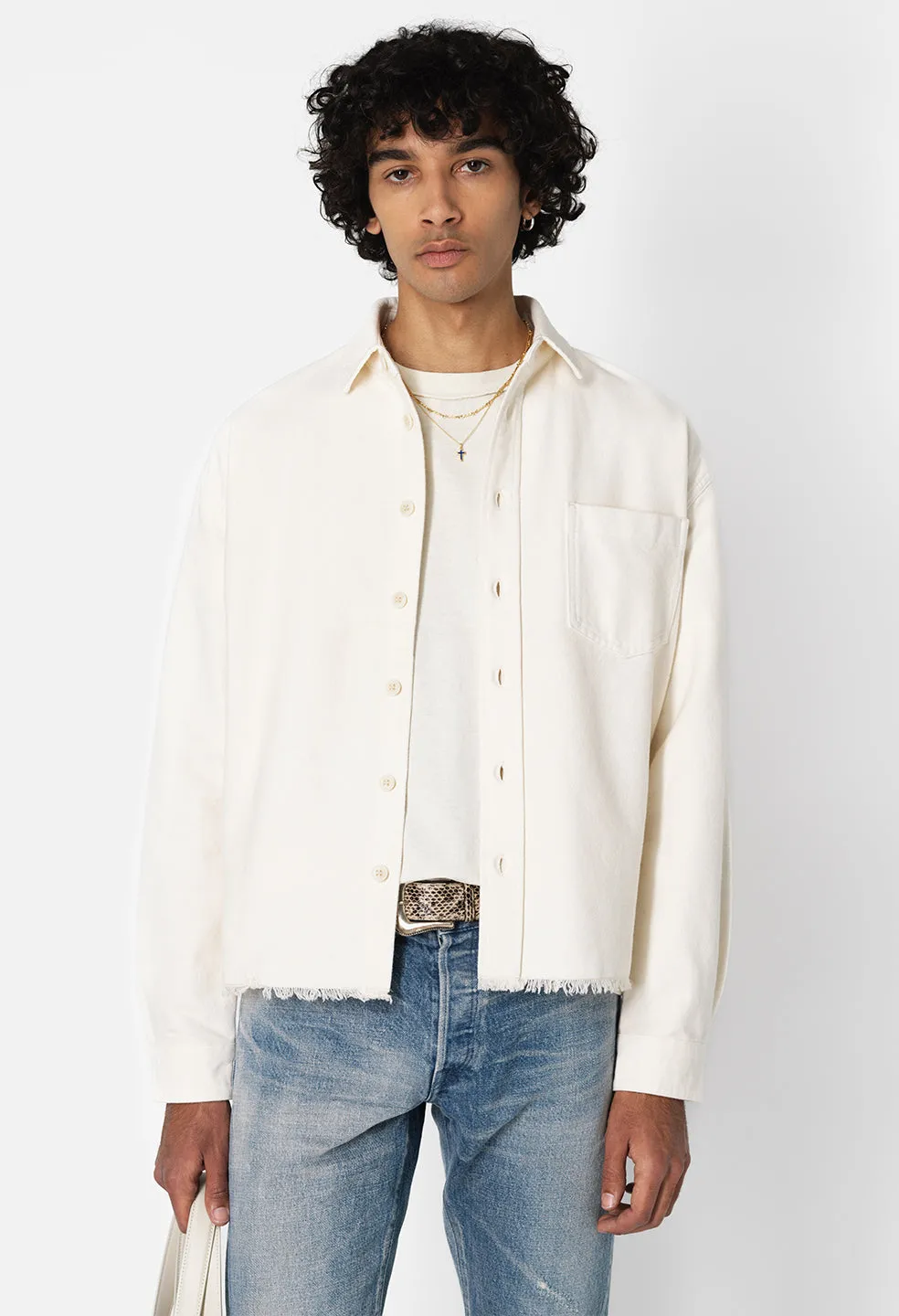 Solid Hemi Oversized Shirt / Salt sold by John Elliott product image thumbnail 2