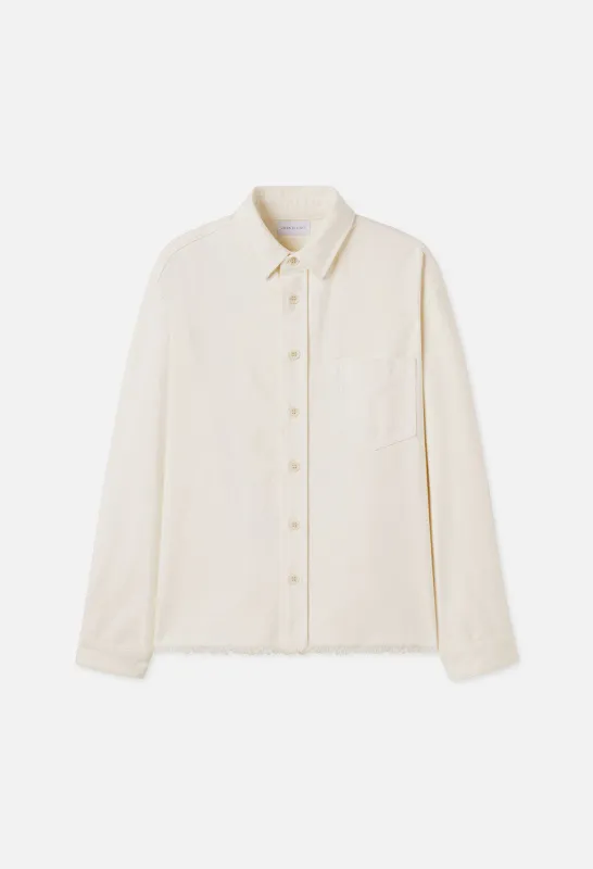 Solid Hemi Oversized Shirt / Salt made by John Elliott