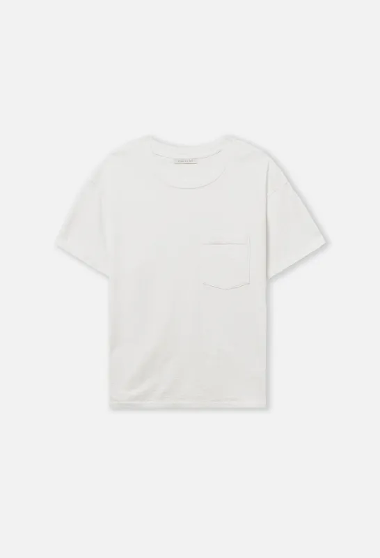 Recycled Cotton Campus Pocket Tee / Salt made by John Elliott