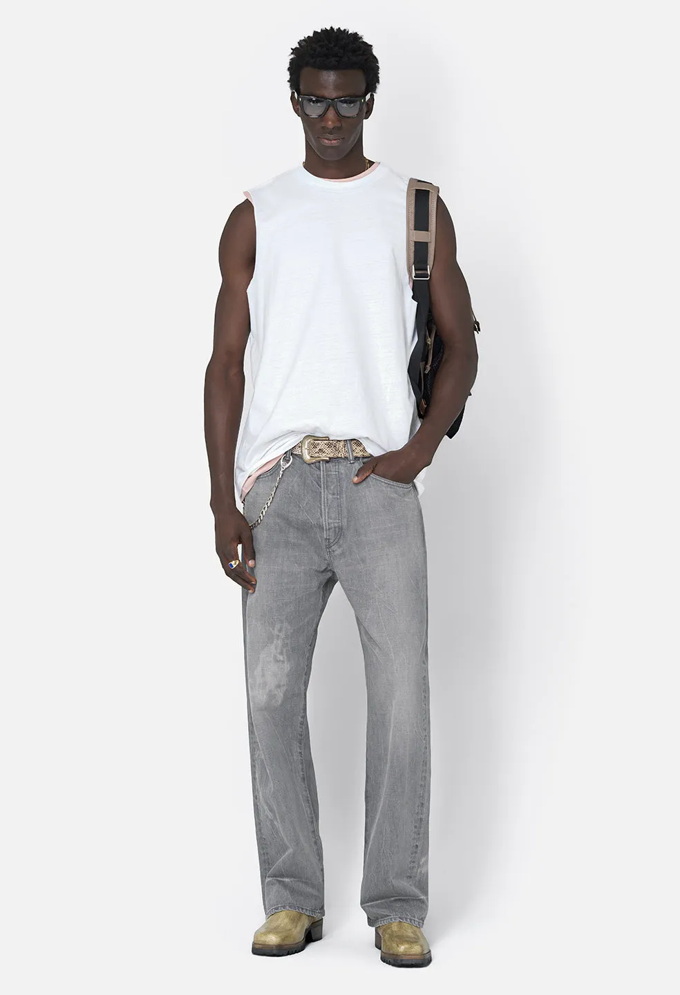 Recycled Cotton Campus Cut-Off Tee / White sold by John Elliott product image thumbnail 2