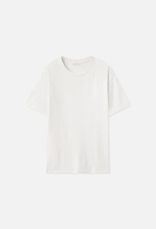 Recycled Cotton University Tee / Salt sold by John Elliott