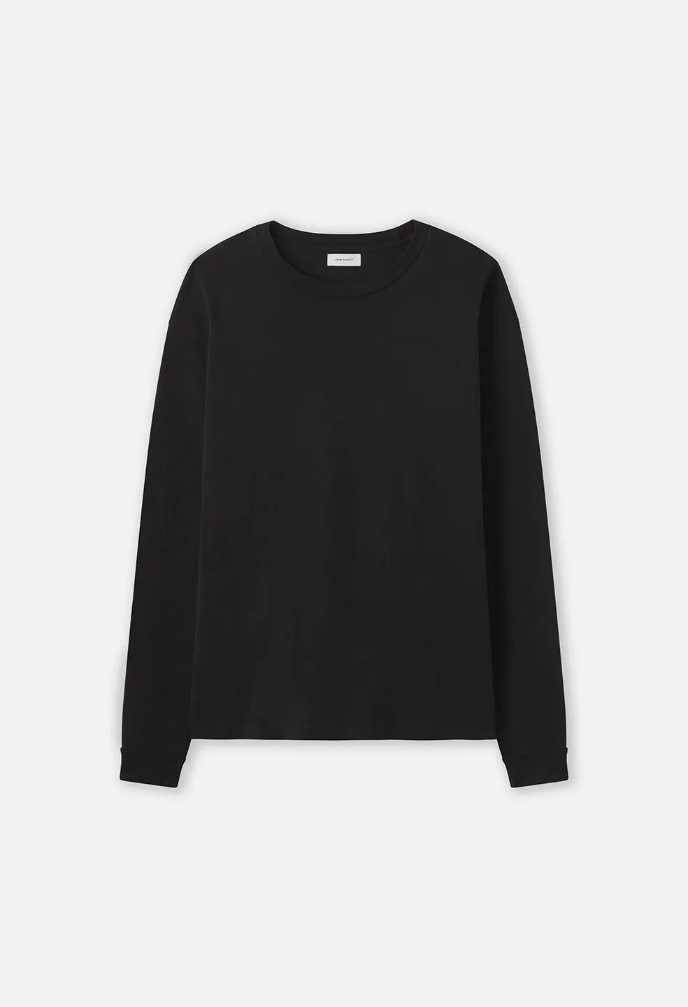 Recycled Cotton LS University Tee / Black sold by John Elliott