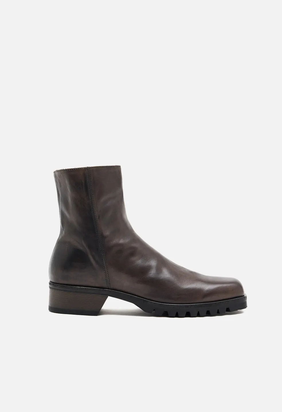 Square Toe Boot / Chocolate sold by John Elliott
