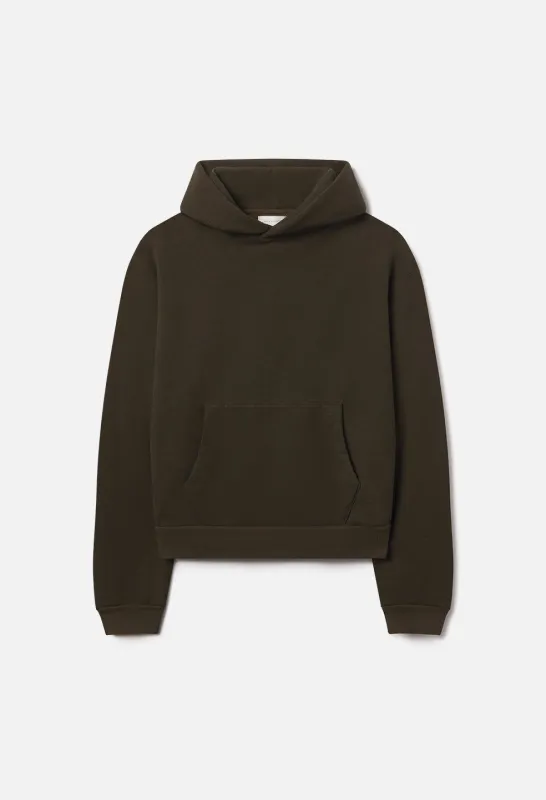 Silk Noil Hoodie / Olive sold by John Elliott