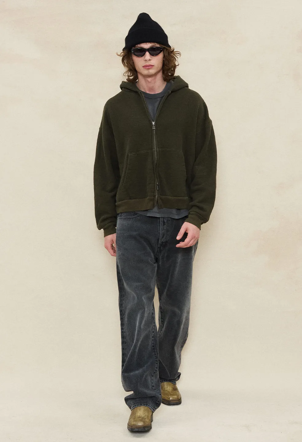 Silk Noil Full Zip / Olive sold by John Elliott product image thumbnail 4