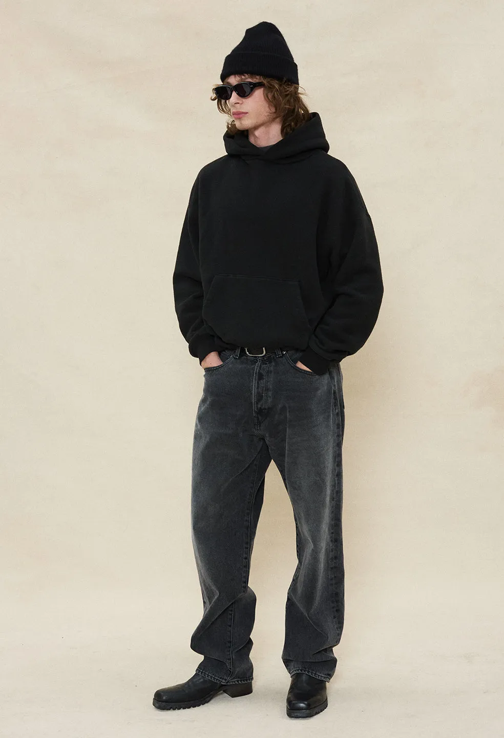 Silk Noil Hoodie / Black sold by John Elliott product image thumbnail 5