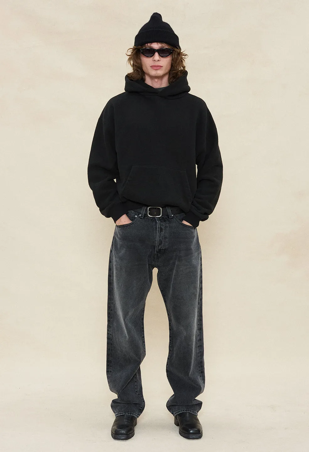 Silk Noil Hoodie / Black sold by John Elliott product image thumbnail 4