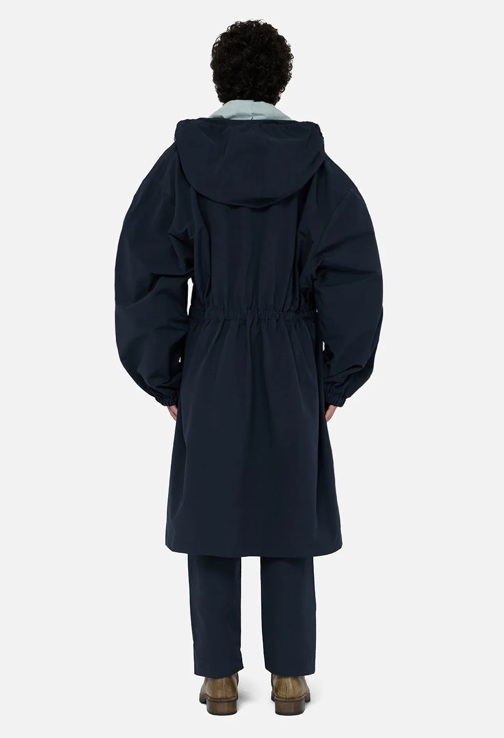 Vero Brushed Nylon Hooded Trench / Dark Navy sold by John Elliott product image thumbnail 4