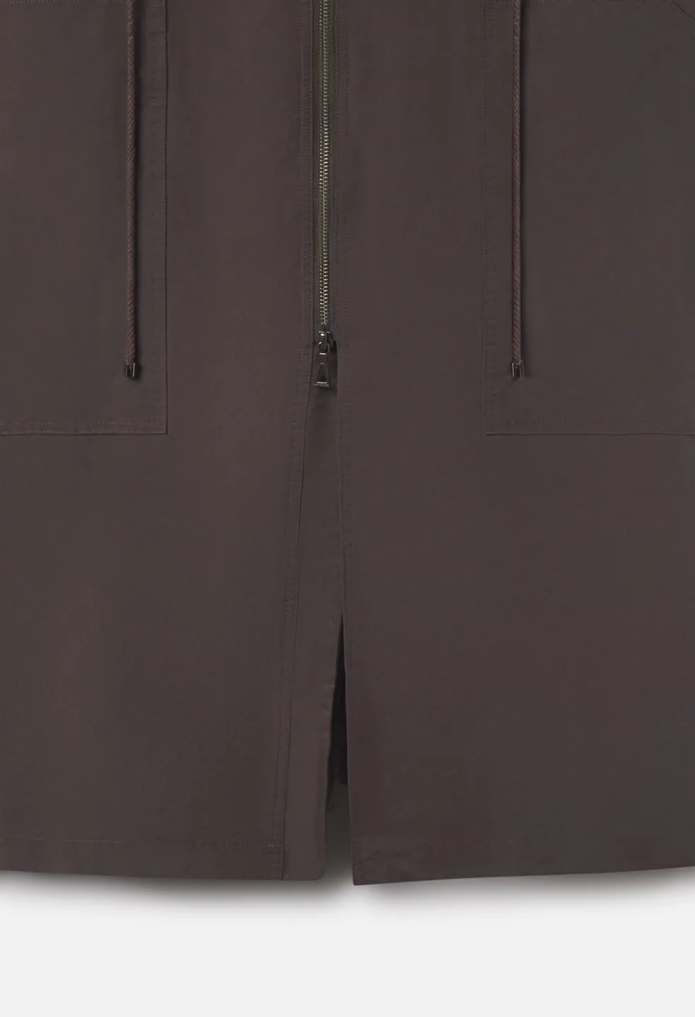 Vero Brushed Nylon Hooded Trench / Charcoal sold by John Elliott product image thumbnail 3