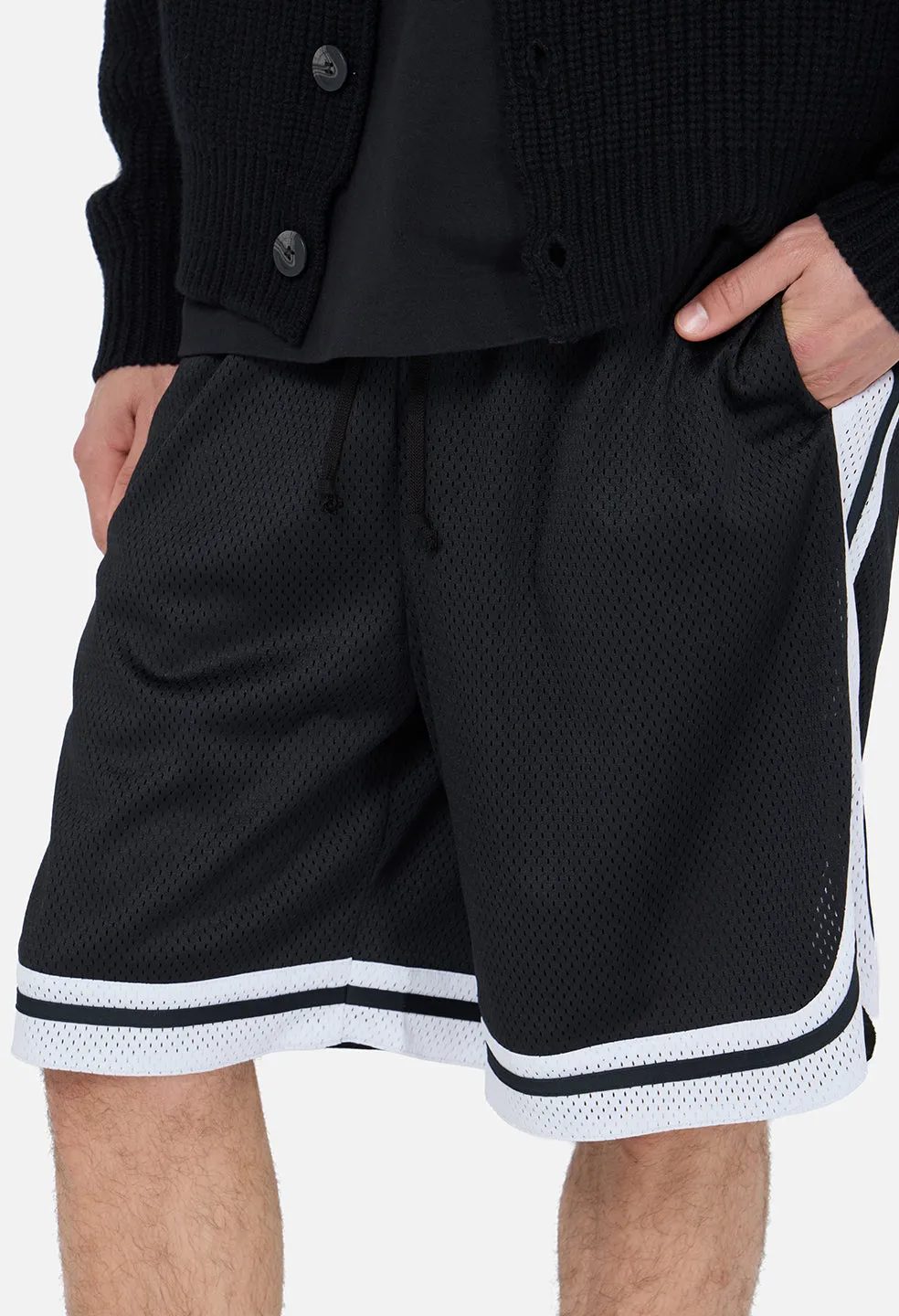 Shaolin Court Shorts / Black x White sold by John Elliott product image thumbnail 2