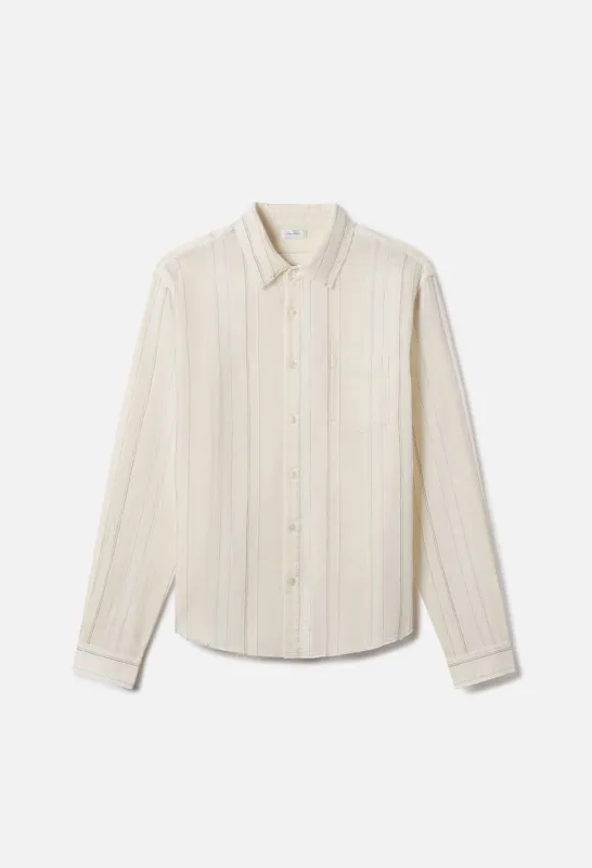 Raw Edge Cropped Cloak / Salt Stripe sold by John Elliott