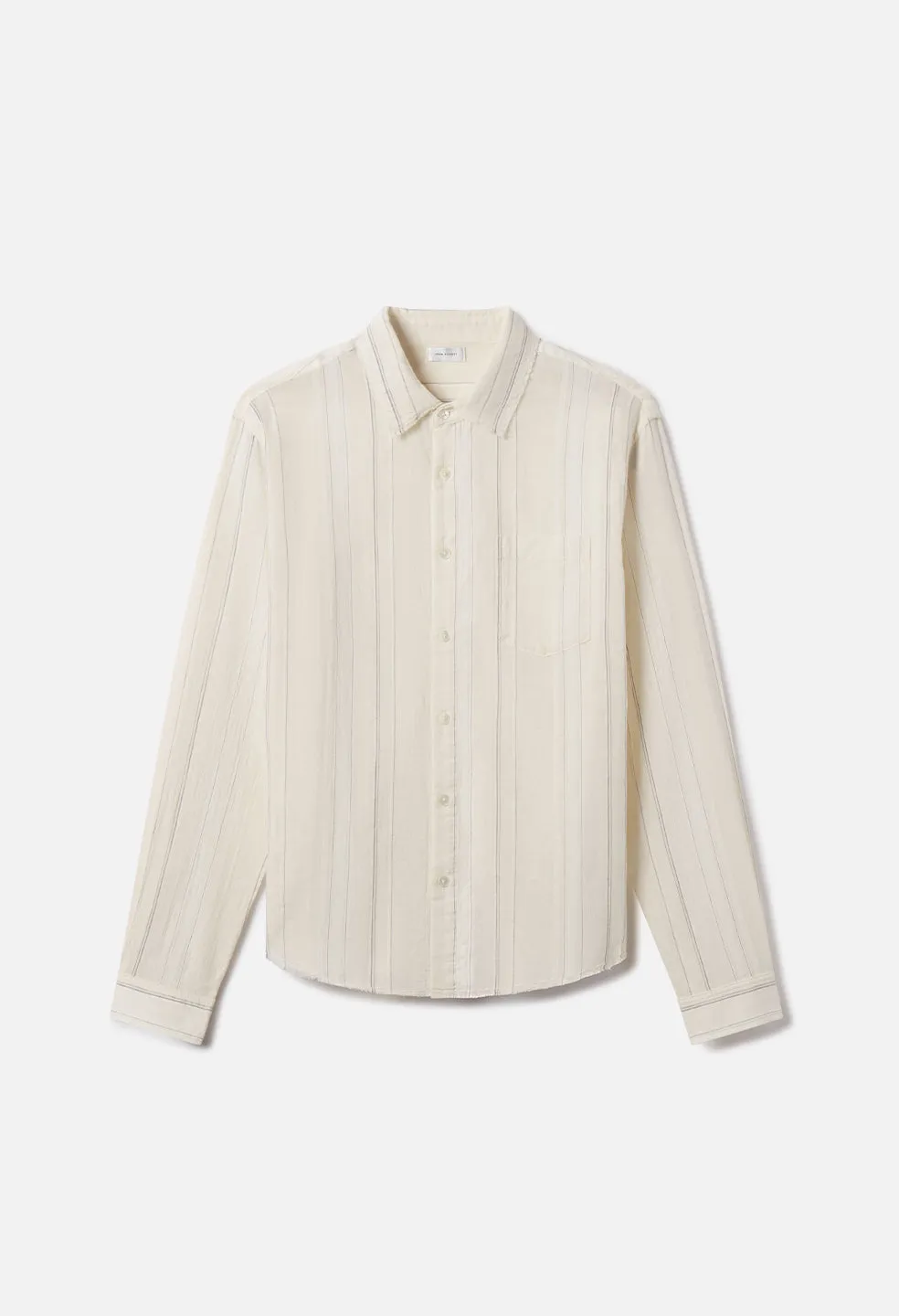 Raw Edge Cropped Cloak / Salt Stripe sold by John Elliott