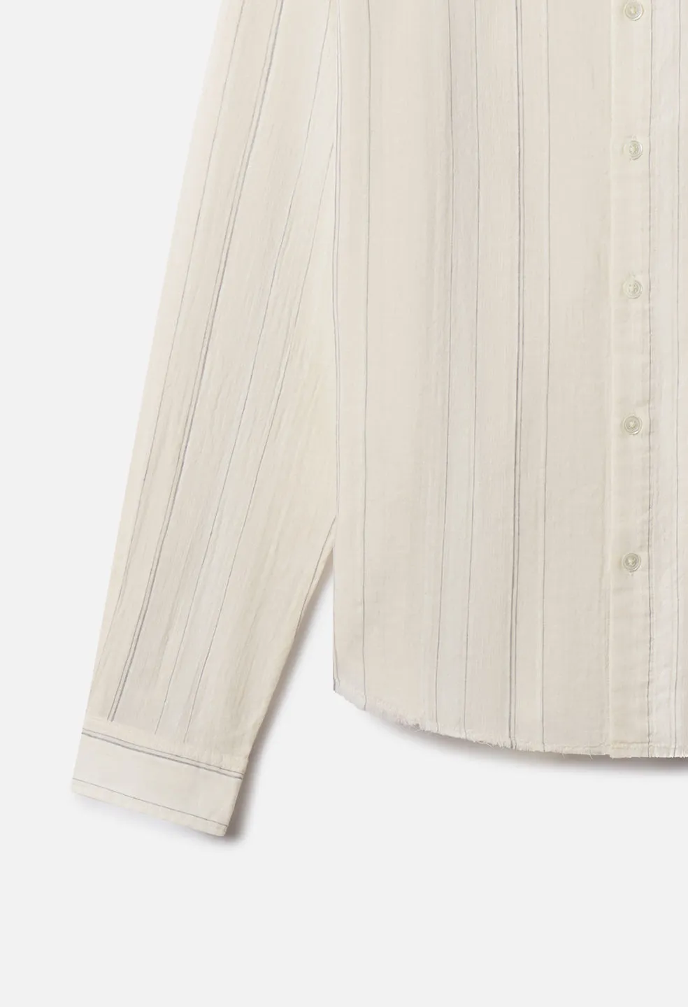 Raw Edge Cropped Cloak / Salt Stripe sold by John Elliott product image thumbnail 3