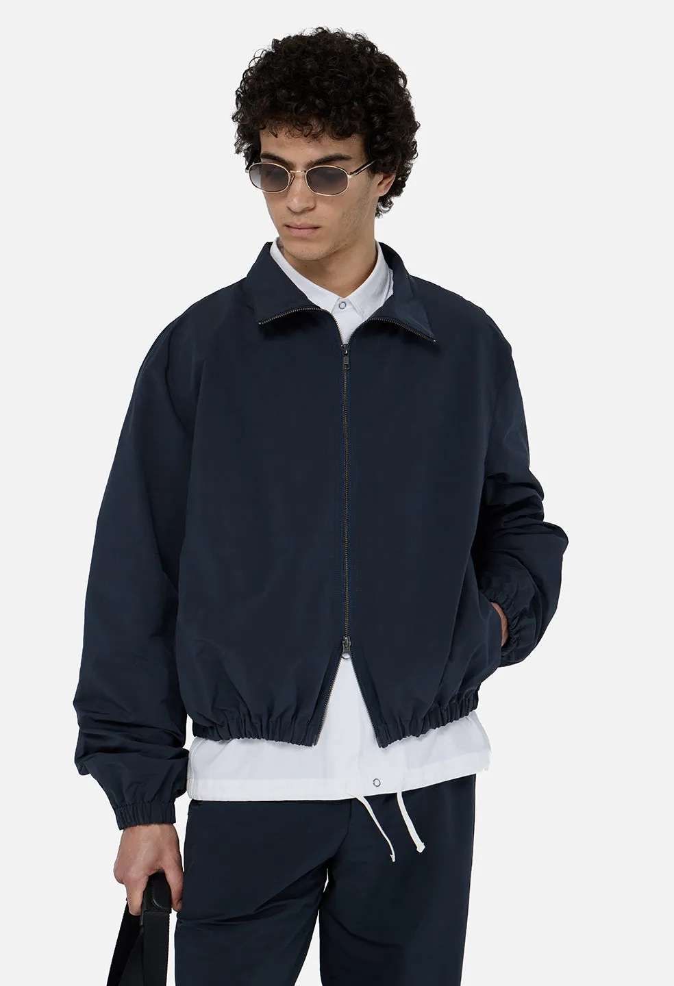 Vero Brushed Nylon Zip Jacket / Dark Navy sold by John Elliott product image thumbnail 2