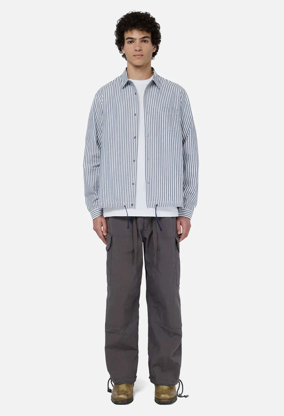 Gallery Snap Shirt / Blue x White Stripe sold by John Elliott product image thumbnail 3