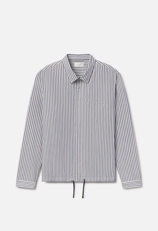 Gallery Snap Shirt / Blue x White Stripe made by John Elliott