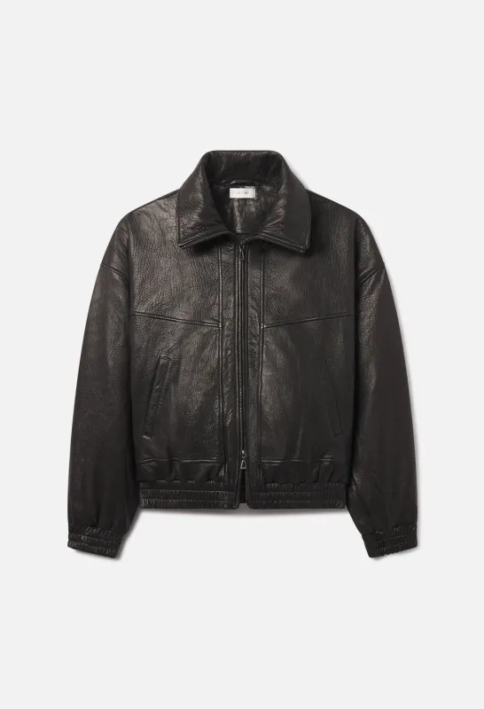 Leather Lautner Jacket / Black made by John Elliott