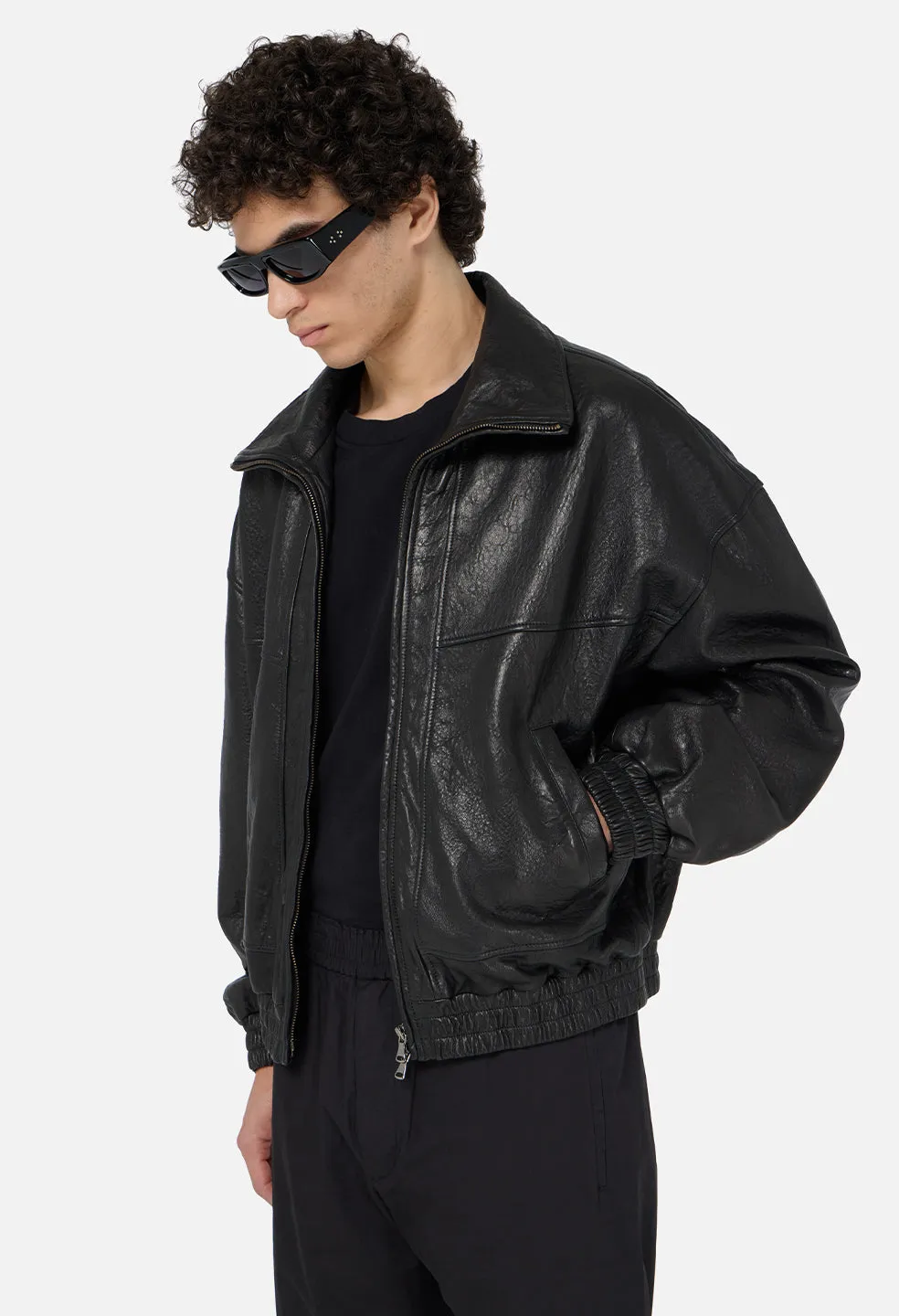 Leather Lautner Jacket / Black sold by John Elliott product image thumbnail 2
