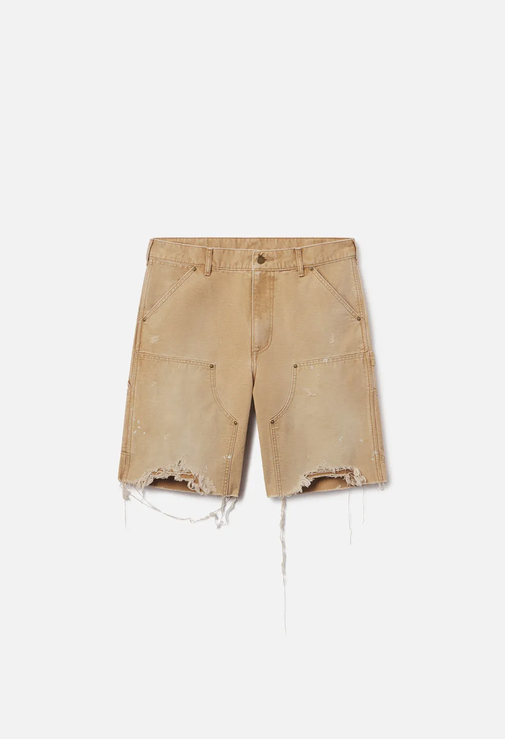 Desert Snow Cut-Off Work Short / Washed Camel sold by John Elliott