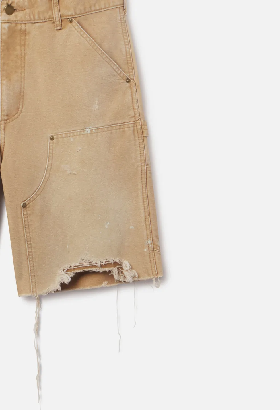 Desert Snow Cut-Off Work Short / Washed Camel sold by John Elliott product image thumbnail 3
