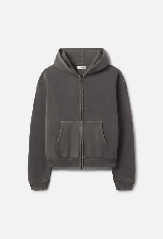 Overcast Fleece Frances Full-Zip / Washed Black made by John Elliott