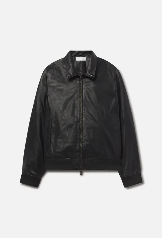 Leather Curson Bomber / Black made by John Elliott