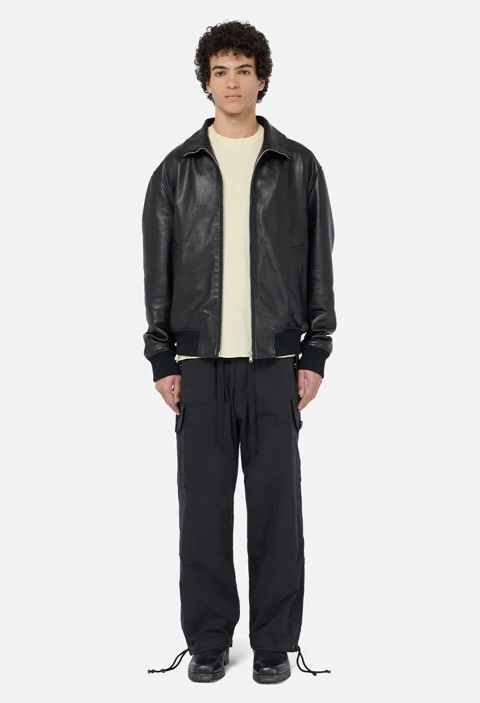 Leather Curson Bomber / Black sold by John Elliott product image thumbnail 3