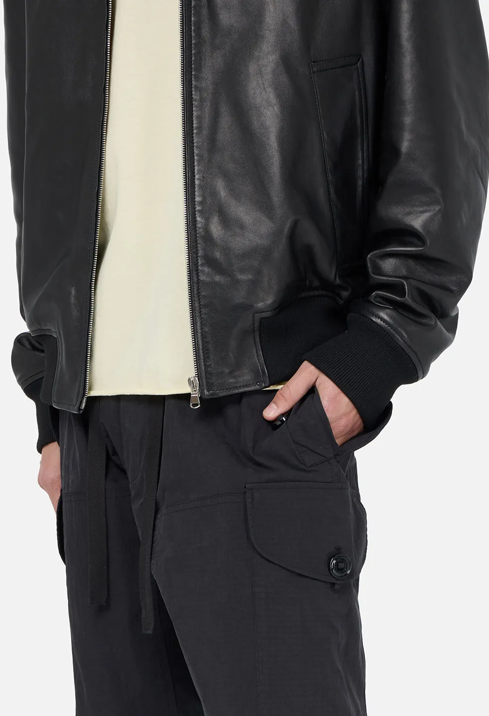 Leather Curson Bomber / Black sold by John Elliott product image thumbnail 4