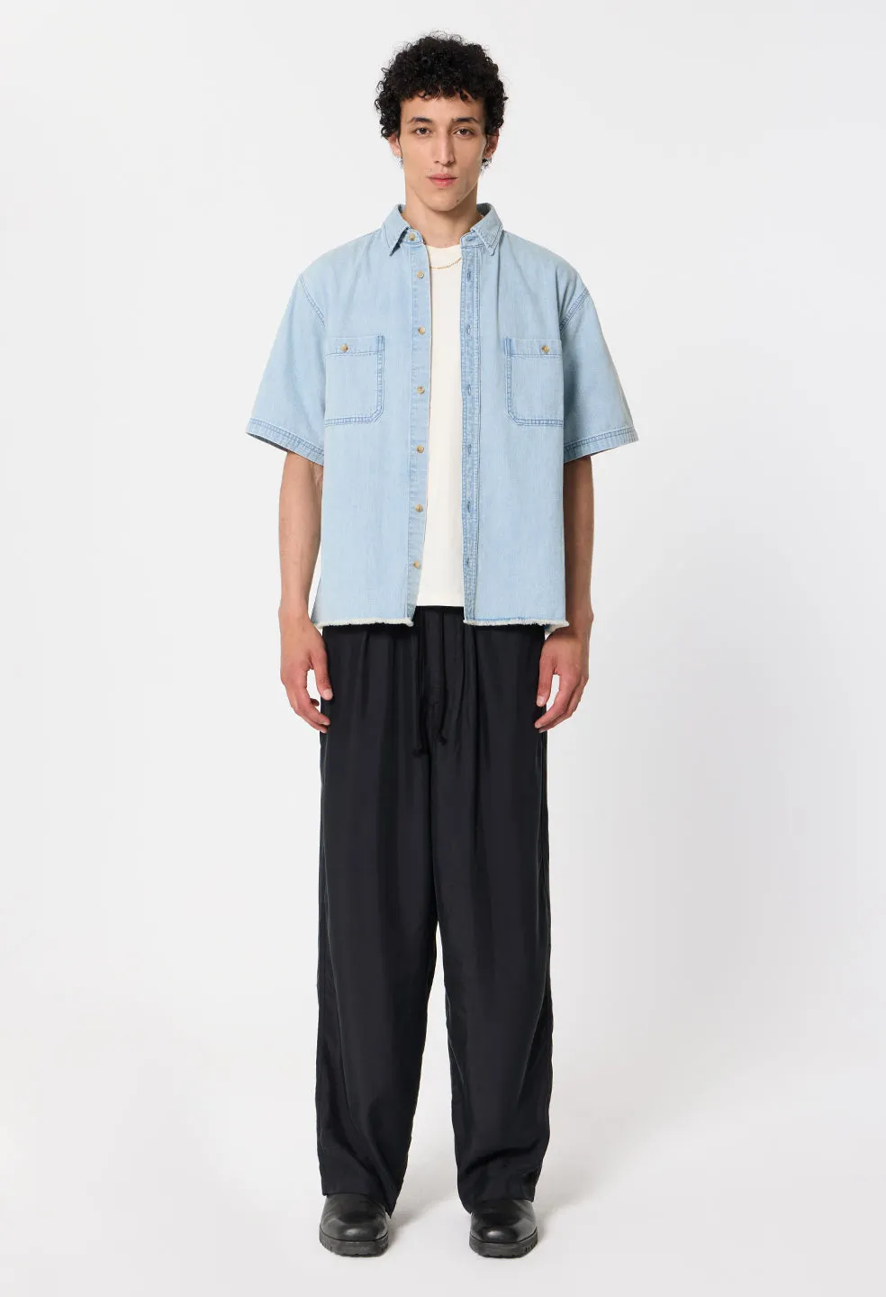 Princeton Hemi SS Shirt / Washed Indigo sold by John Elliott product image thumbnail 4