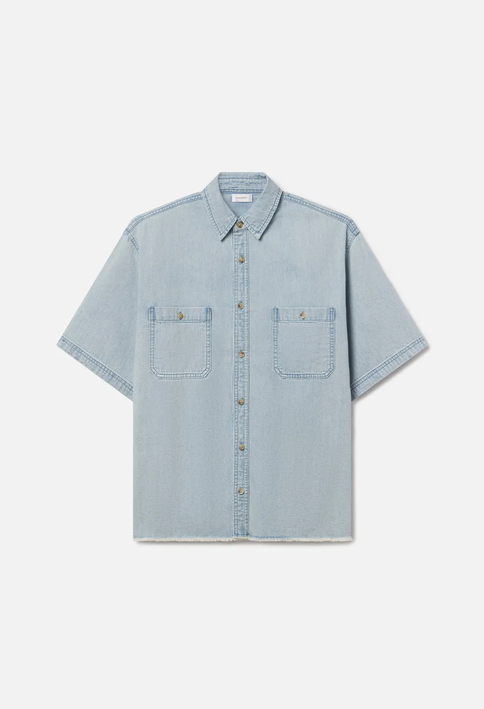 Princeton Hemi SS Shirt / Washed Indigo sold by John Elliott
