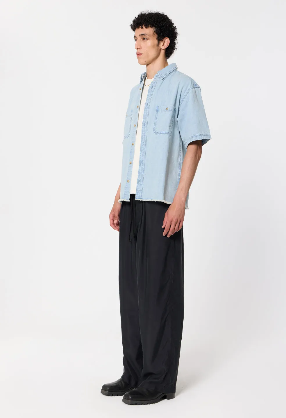 Princeton Hemi SS Shirt / Washed Indigo sold by John Elliott product image thumbnail 5