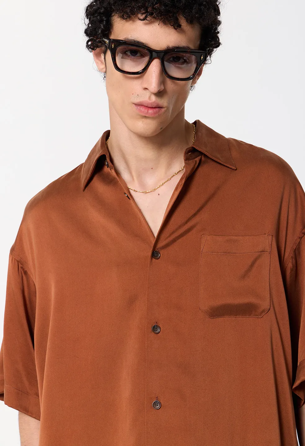 Brushed Silk Button Up / Rust sold by John Elliott product image thumbnail 2