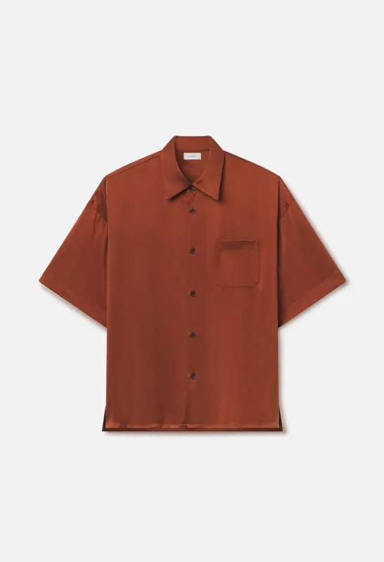 Brushed Silk Button Up / Rust made by John Elliott