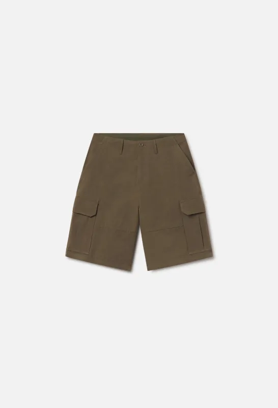 Cotton Southport Cargo Shorts / Olive made by John Elliott